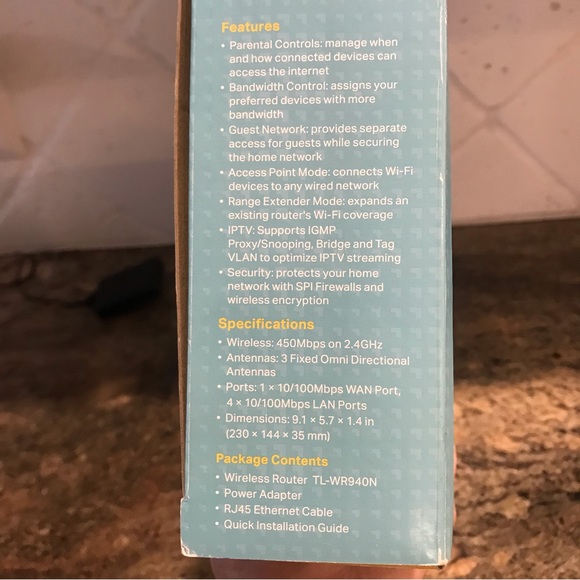 TP-Link 450Mbps Wireless Network Router Wi-Fi Multimodal Router TL-WR940N - Picture 4 of 8